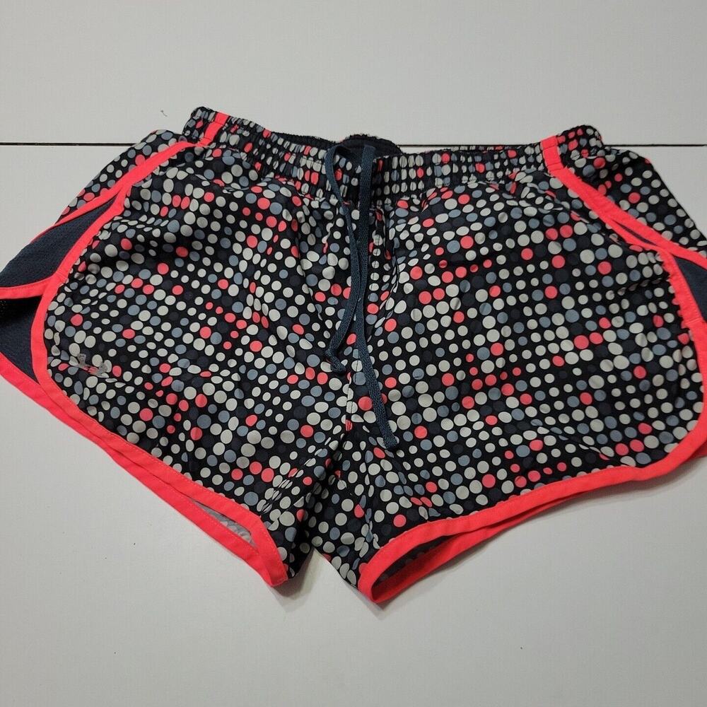 Under Armour Shorts Womens Small Walking Mesh Lined Gray Pink Elastic Waist Pull